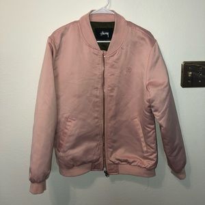 SATIN STUSSY BOMBER